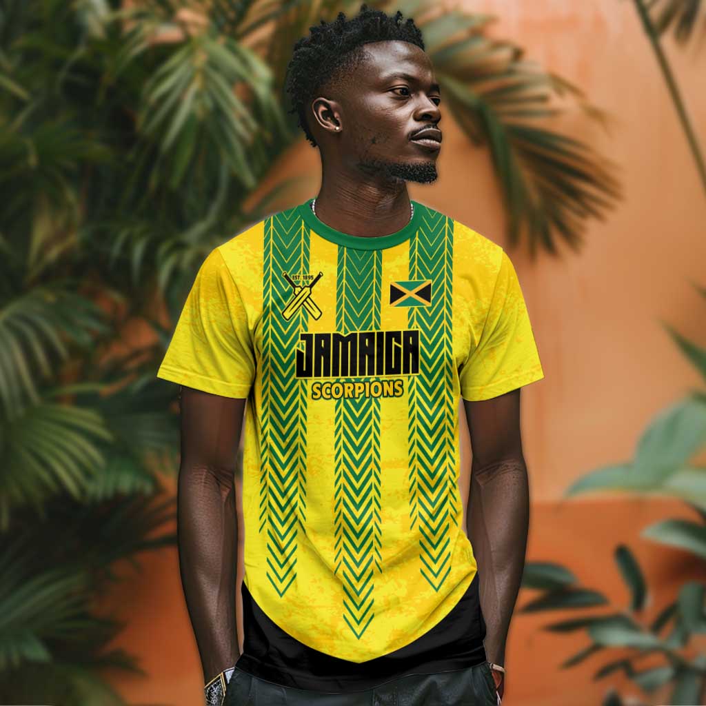 Custom Jamaica Cricket Scorpions T shirt Go Champions