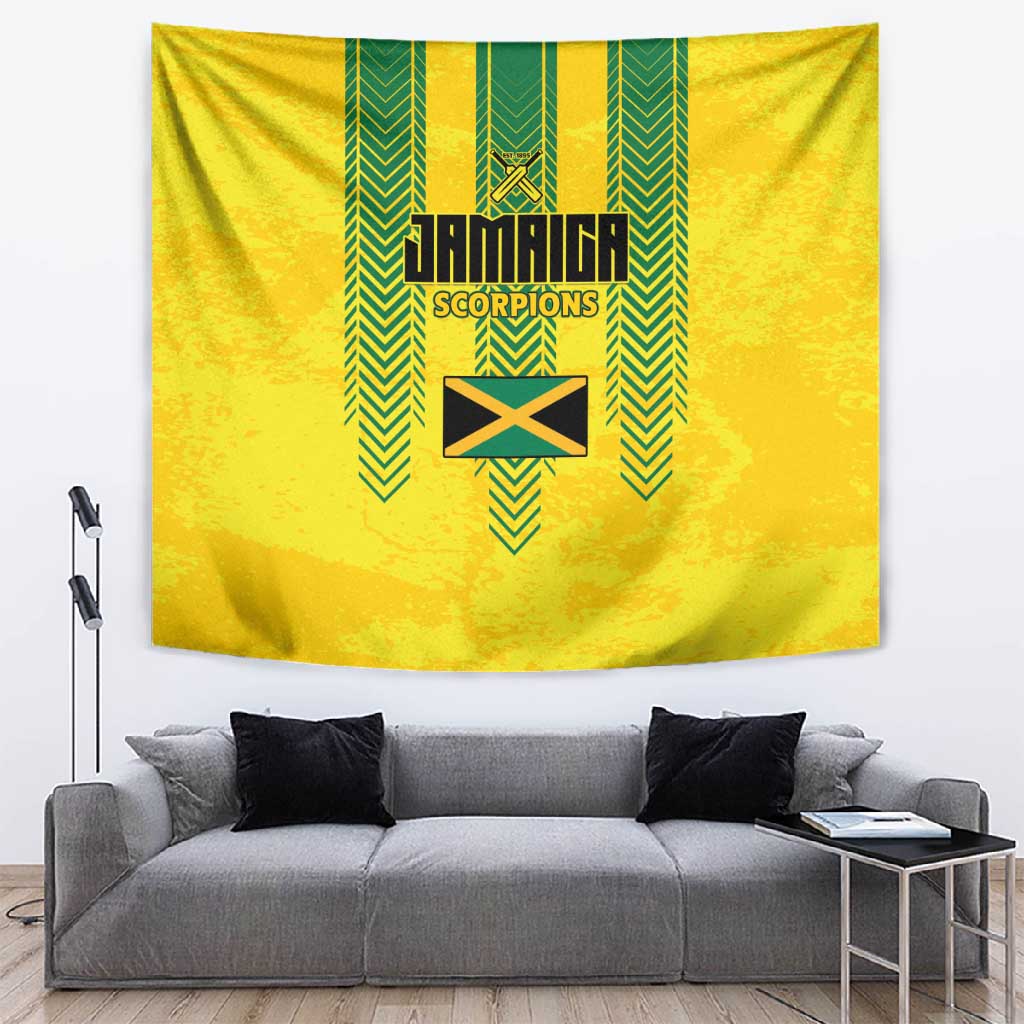 Jamaica Cricket Scorpions Tapestry Go Champions
