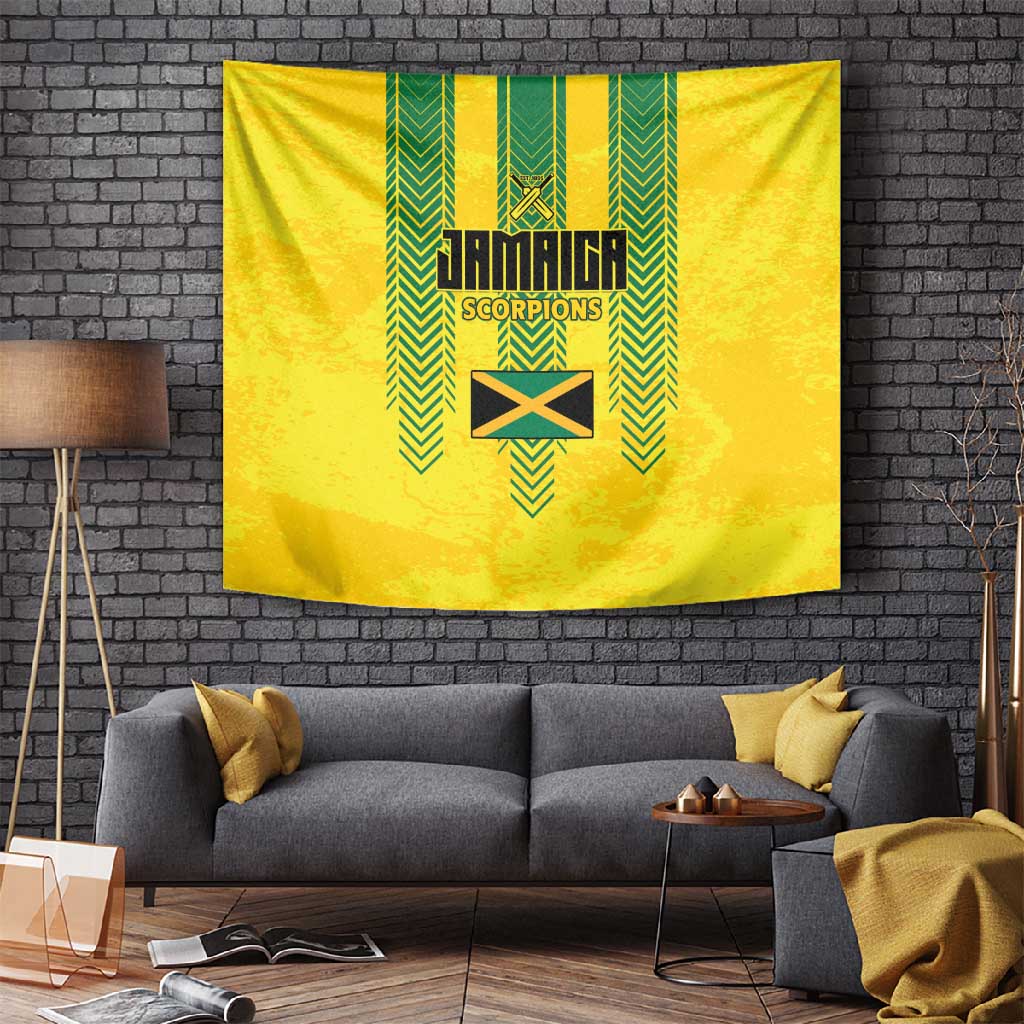 Jamaica Cricket Scorpions Tapestry Go Champions