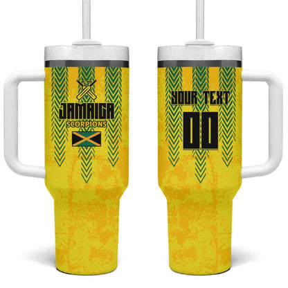 Custom Jamaica Cricket Scorpions Tumbler With Handle Go Champions