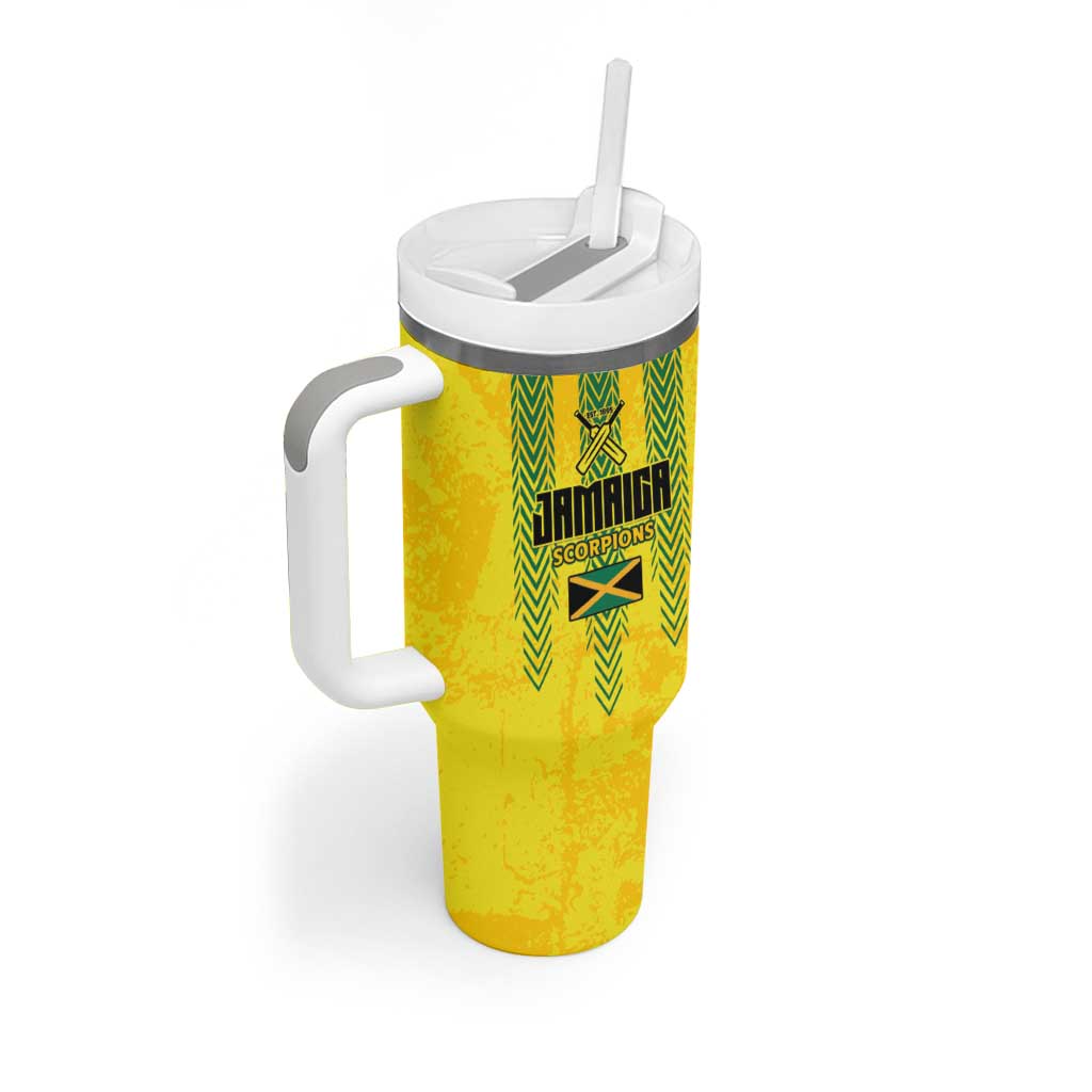 Custom Jamaica Cricket Scorpions Tumbler With Handle Go Champions
