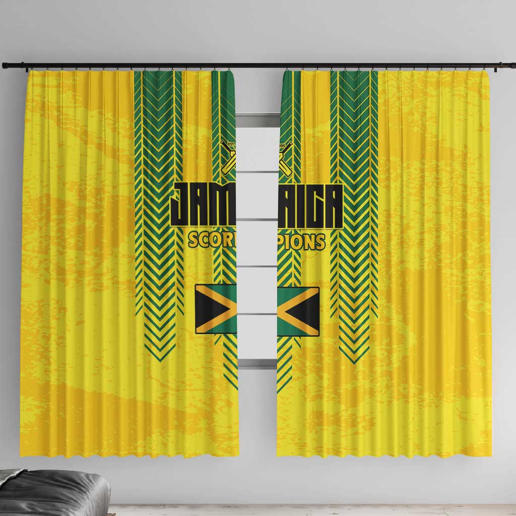 Jamaica Cricket Scorpions Window Curtain Go Champions