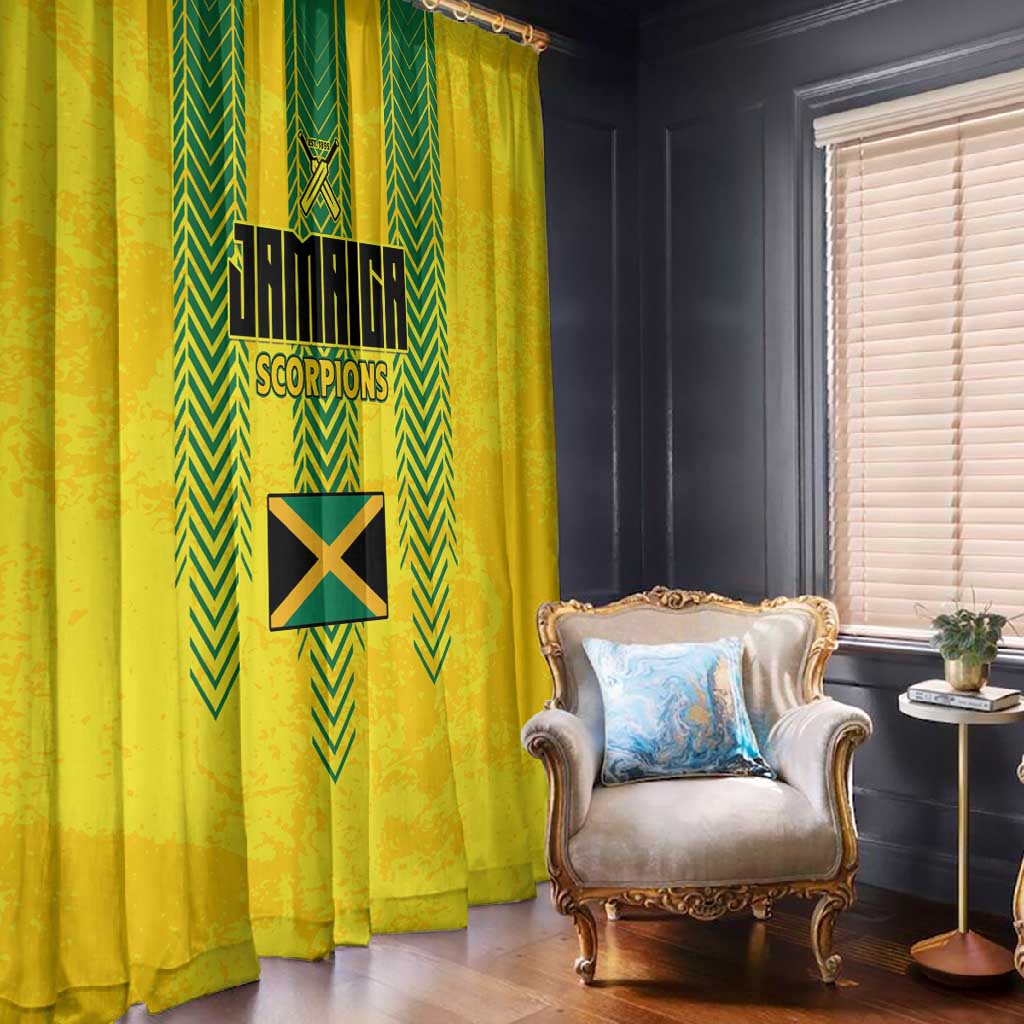 Jamaica Cricket Scorpions Window Curtain Go Champions