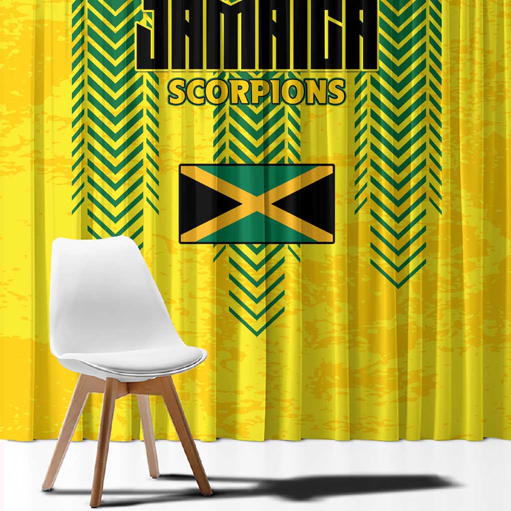 Jamaica Cricket Scorpions Window Curtain Go Champions