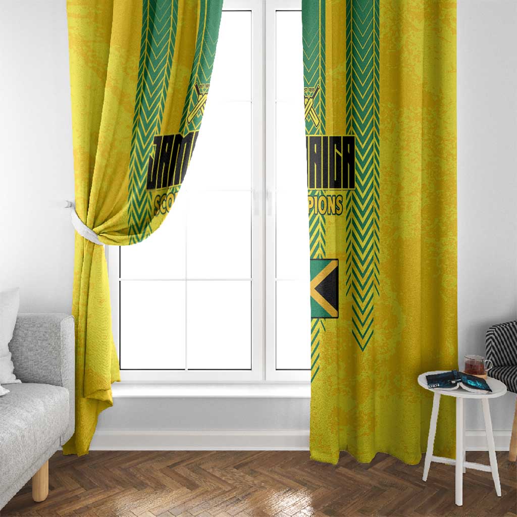 Jamaica Cricket Scorpions Window Curtain Go Champions