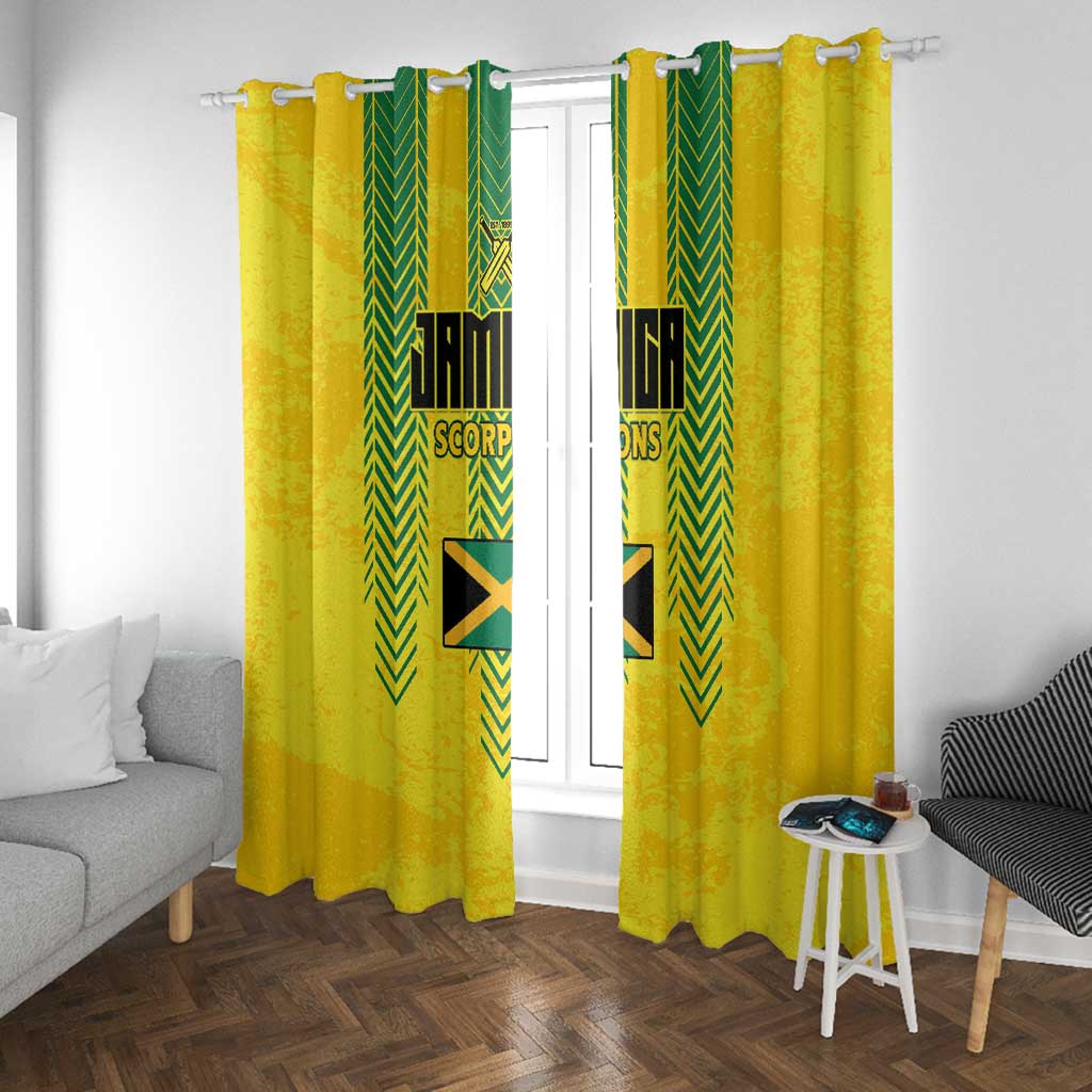 Jamaica Cricket Scorpions Window Curtain Go Champions