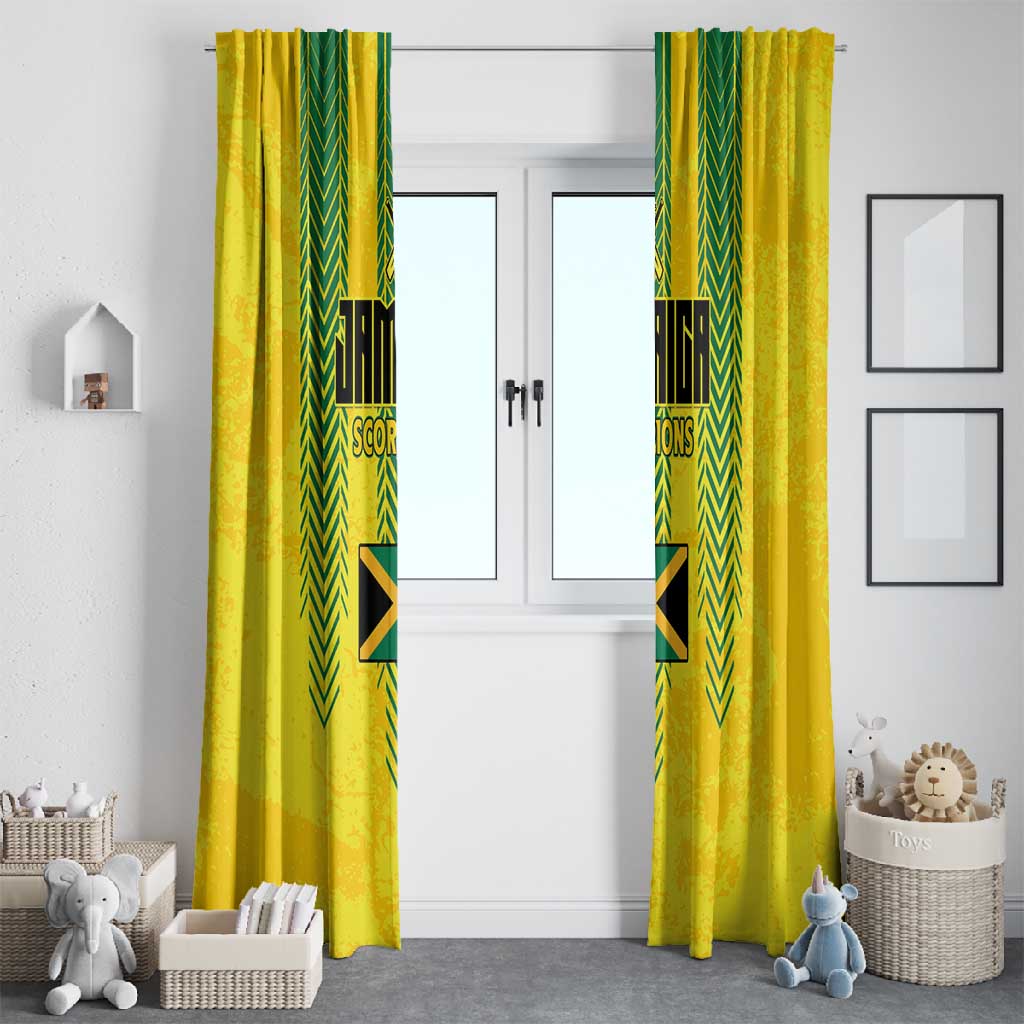 Jamaica Cricket Scorpions Window Curtain Go Champions