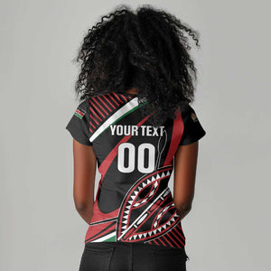 Custom Kenya Rugby Women V-Neck T-Shirt Simbas Elevate Your Game