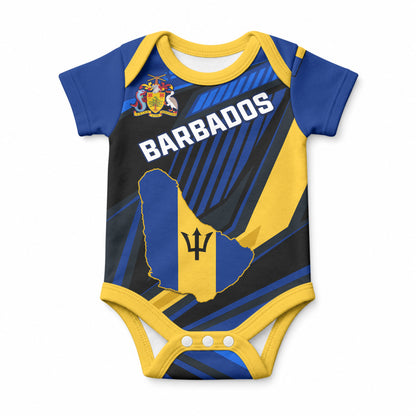 Personalised Barbados Independence Day Baby Onesie Barbadian Coat Of Arms Special Version LT01
