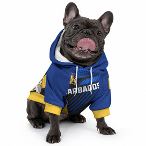 Personalised Barbados Independence Day Pet Hoodie Barbadian Coat Of Arms Special Version