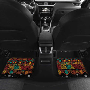 South Africa Gelukkige Kersfees Car Mats Black Santa Claus Riding Springbok