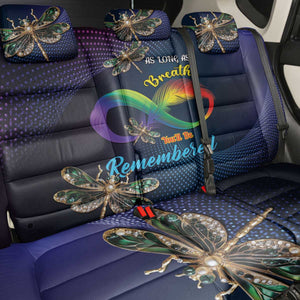 As Long As I Breathe You'll Be Remembered Back Car Seat Cover Luxury Dragonfly - Feather Infinity