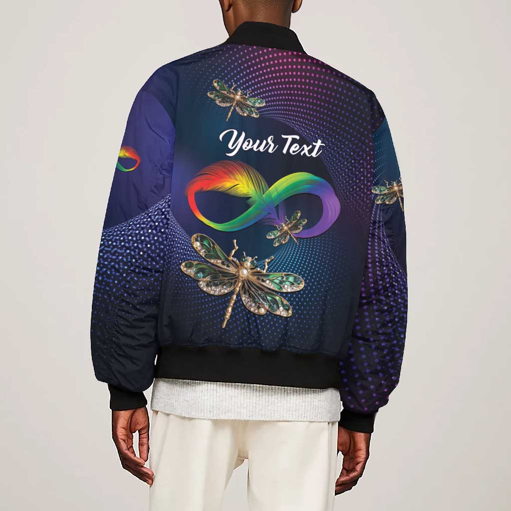 Personalized As Long As I Breathe You'll Be Remembered Bomber Jacket Luxury Dragonfly - Feather Infinity