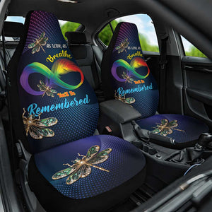 As Long As I Breathe You'll Be Remembered Car Seat Cover Luxury Dragonfly - Feather Infinity