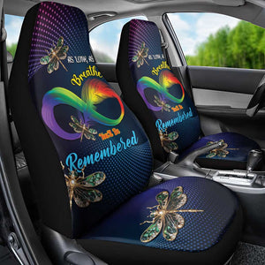 As Long As I Breathe You'll Be Remembered Car Seat Cover Luxury Dragonfly - Feather Infinity