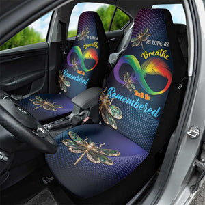 As Long As I Breathe You'll Be Remembered Car Seat Cover Luxury Dragonfly - Feather Infinity