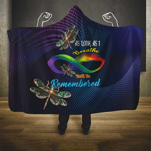 As Long As I Breathe You'll Be Remembered Hooded Blanket Luxury Dragonfly - Feather Infinity