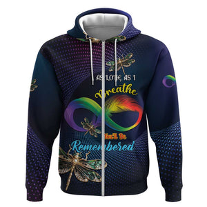 Personalized As Long As I Breathe You'll Be Remembered Hoodie Luxury Dragonfly - Feather Infinity