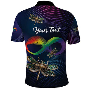 Personalized As Long As I Breathe You'll Be Remembered Polo Shirt Luxury Dragonfly - Feather Infinity