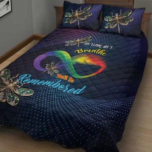 As Long As I Breathe You'll Be Remembered Quilt Bed Set Luxury Dragonfly - Feather Infinity