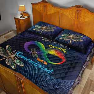 As Long As I Breathe You'll Be Remembered Quilt Bed Set Luxury Dragonfly - Feather Infinity