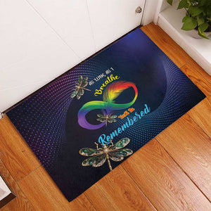 As Long As I Breathe You'll Be Remembered Rubber Doormat Luxury Dragonfly - Feather Infinity