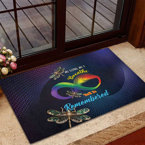 As Long As I Breathe You'll Be Remembered Rubber Doormat Luxury Dragonfly - Feather Infinity