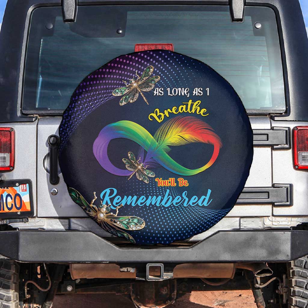 As Long As I Breathe You'll Be Remembered Spare Tire Cover Luxury Dragonfly - Feather Infinity