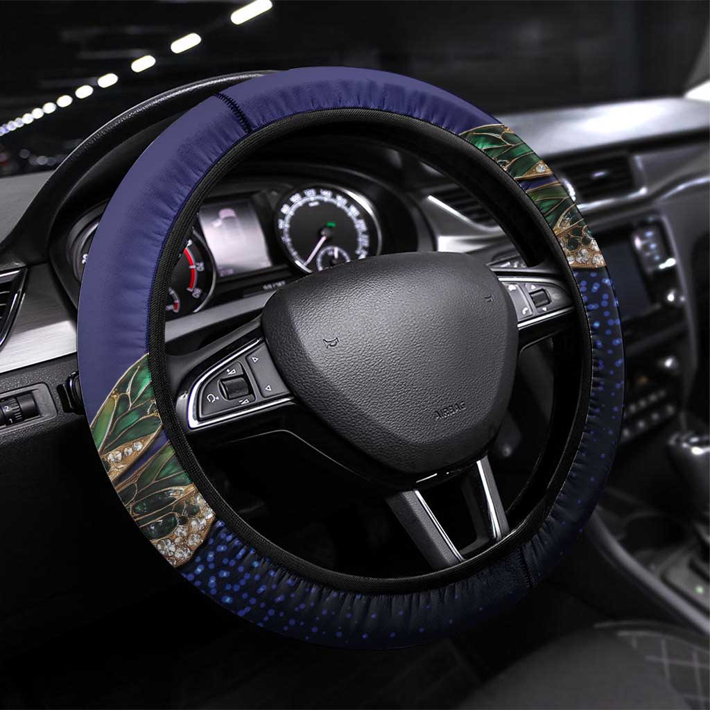 As Long As I Breathe You'll Be Remembered Steering Wheel Cover Luxury Dragonfly - Feather Infinity