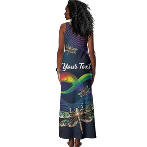 Personalized As Long As I Breathe You'll Be Remembered Tank Maxi Dress Luxury Dragonfly - Feather Infinity