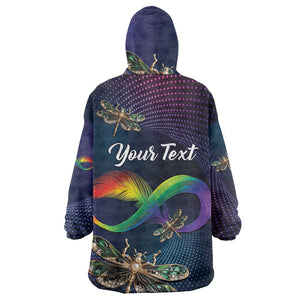 Personalized As Long As I Breathe You'll Be Remembered Wearable Blanket Hoodie Luxury Dragonfly - Feather Infinity