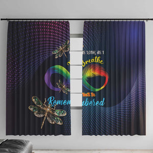 As Long As I Breathe You'll Be Remembered Window Curtain Luxury Dragonfly - Feather Infinity