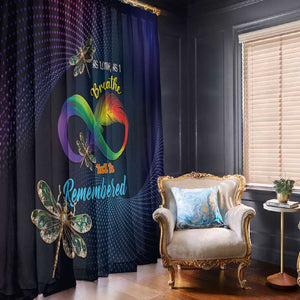 As Long As I Breathe You'll Be Remembered Window Curtain Luxury Dragonfly - Feather Infinity