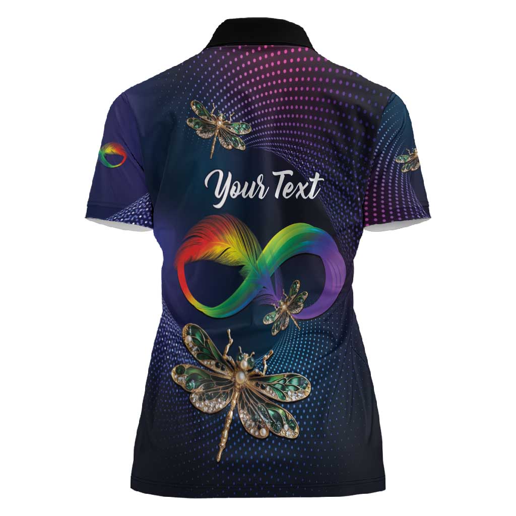 Personalized As Long As I Breathe You'll Be Remembered Women Polo Shirt Luxury Dragonfly - Feather Infinity