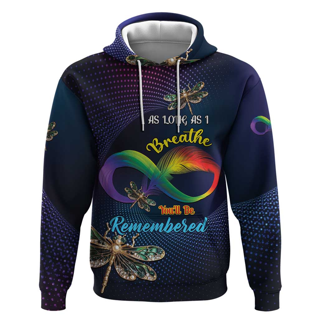 Personalized As Long As I Breathe You'll Be Remembered Zip Hoodie Luxury Dragonfly - Feather Infinity