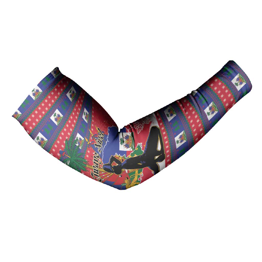 Personalized Ayiti Jwaye Nwel Arm Sleeves Haiti Merry Christmas