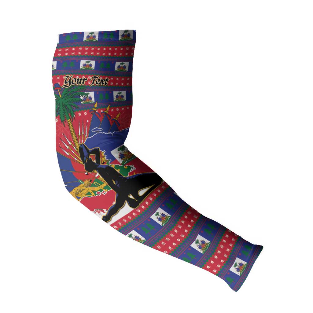 Personalized Ayiti Jwaye Nwel Arm Sleeves Haiti Merry Christmas