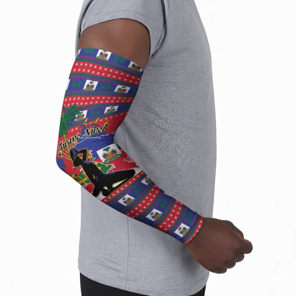 Personalized Ayiti Jwaye Nwel Arm Sleeves Haiti Merry Christmas