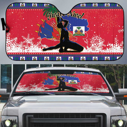 Ayiti Jwaye Nwel Auto Sun Shade Haiti Merry Christmas
