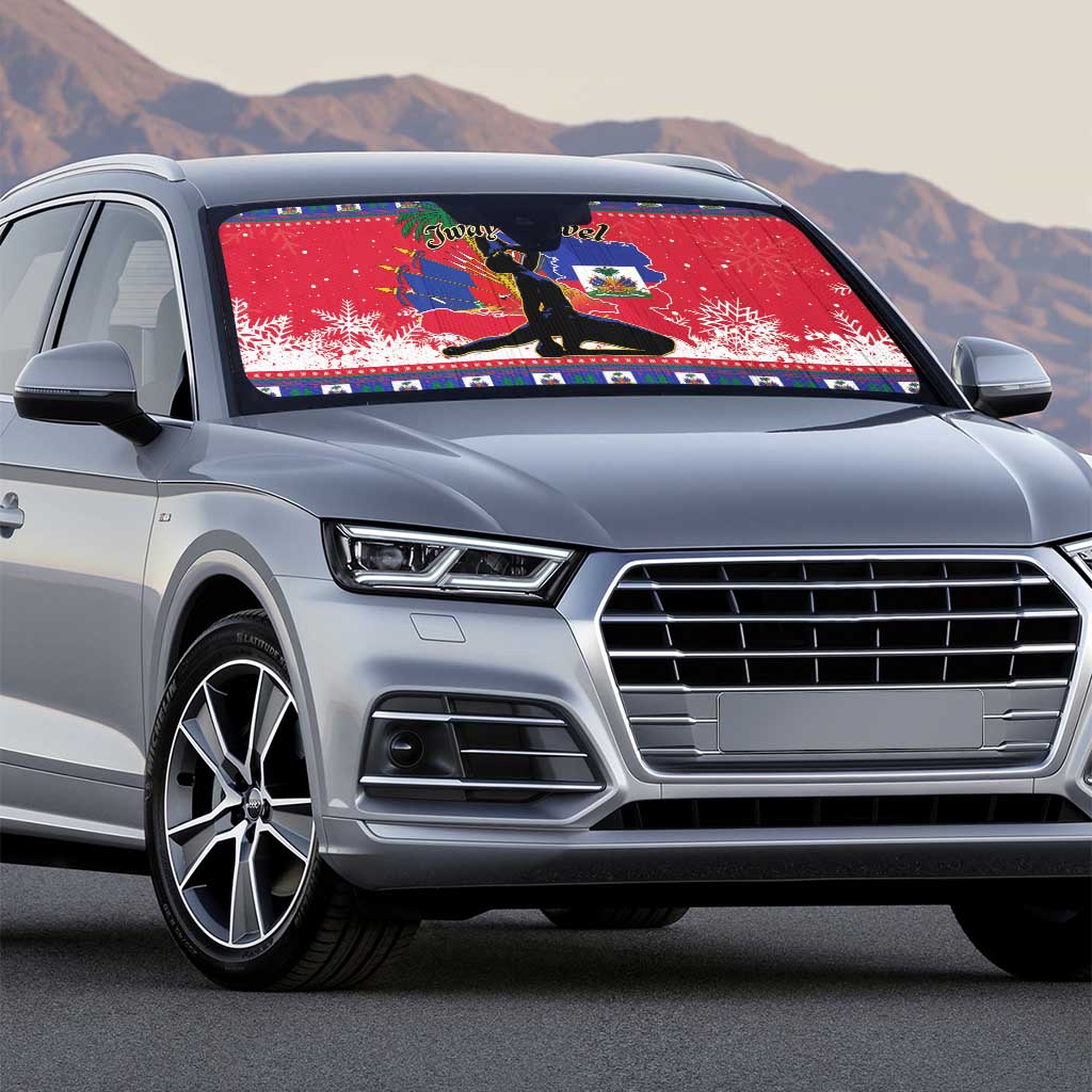 Ayiti Jwaye Nwel Auto Sun Shade Haiti Merry Christmas