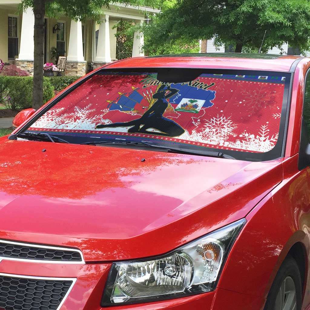 Ayiti Jwaye Nwel Auto Sun Shade Haiti Merry Christmas
