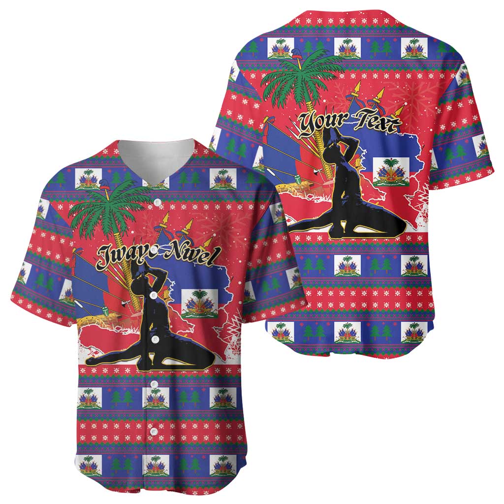 Personalized Ayiti Jwaye Nwel Baseball Jersey Haiti Merry Christmas LT01