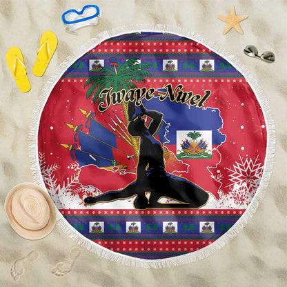 Ayiti Jwaye Nwel Beach Blanket Haiti Merry Christmas - African Pride
