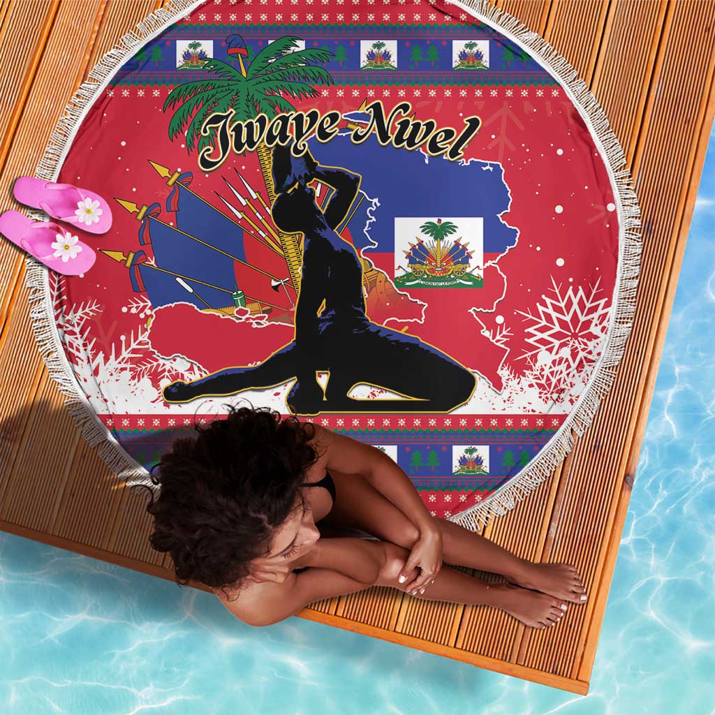 Ayiti Jwaye Nwel Beach Blanket Haiti Merry Christmas - African Pride