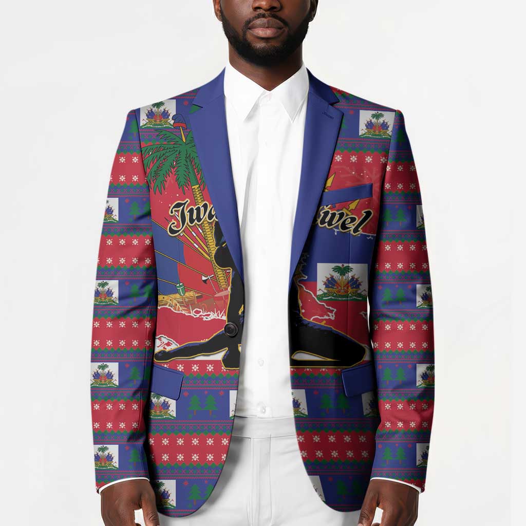 Personalized Ayiti Jwaye Nwel Blazer Haiti Merry Christmas