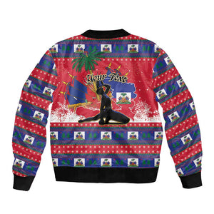 Personalized Ayiti Jwaye Nwel Bomber Jacket Haiti Merry Christmas - African Pride