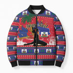 Personalized Ayiti Jwaye Nwel Bomber Puffer Jacket Haiti Merry Christmas