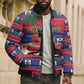 Personalized Ayiti Jwaye Nwel Bomber Puffer Jacket Haiti Merry Christmas