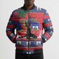 Personalized Ayiti Jwaye Nwel Bomber Puffer Jacket Haiti Merry Christmas