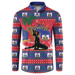 Personalized Ayiti Jwaye Nwel Button Sweatshirt Haiti Merry Christmas